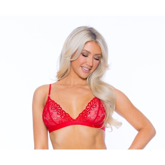 MIX & MATCH SOFT BRA TOP - RED - Picture 1 of 2